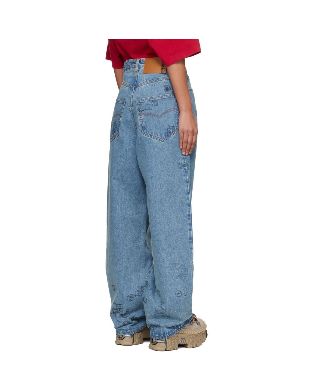 Vetements Blue Passport Stamps Jeans