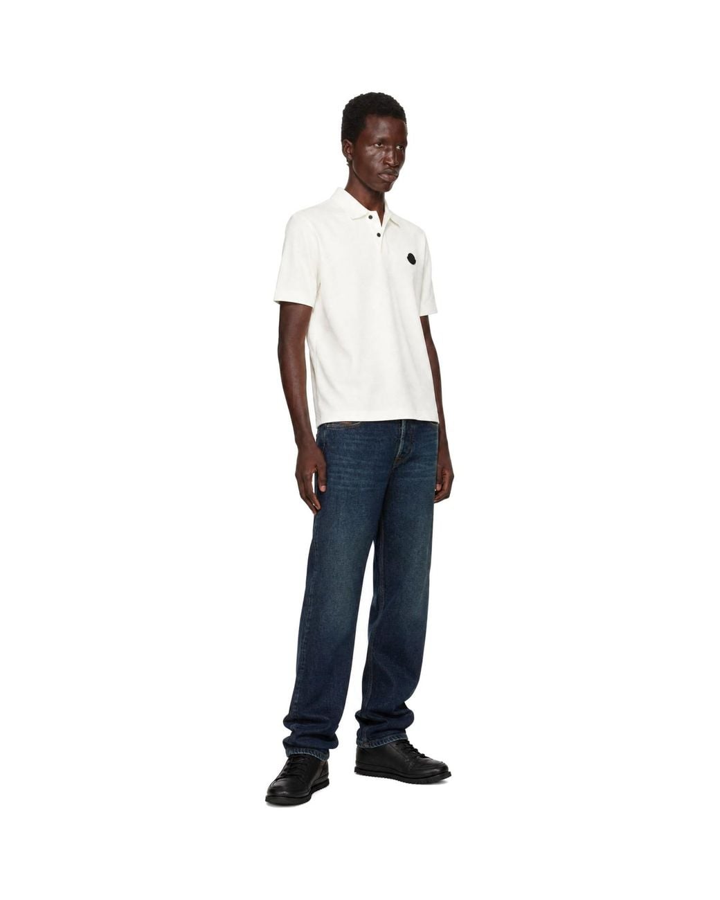 Moncler Blue Straight Leg Denim Jeans for men