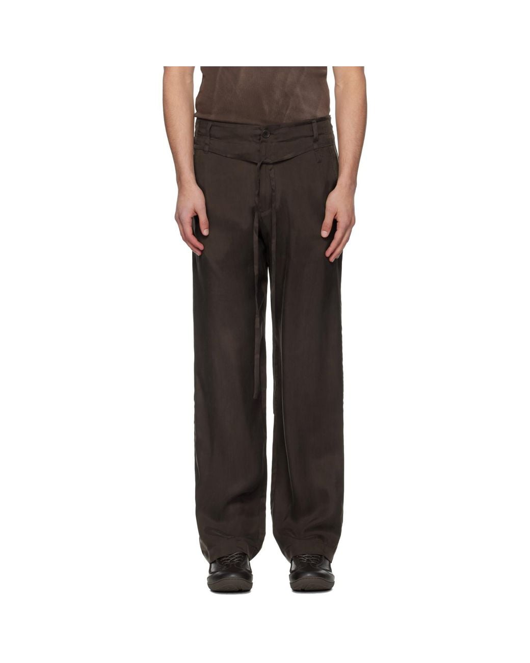 Post Archive Faction PAF Black Single Drifter Trousers for men