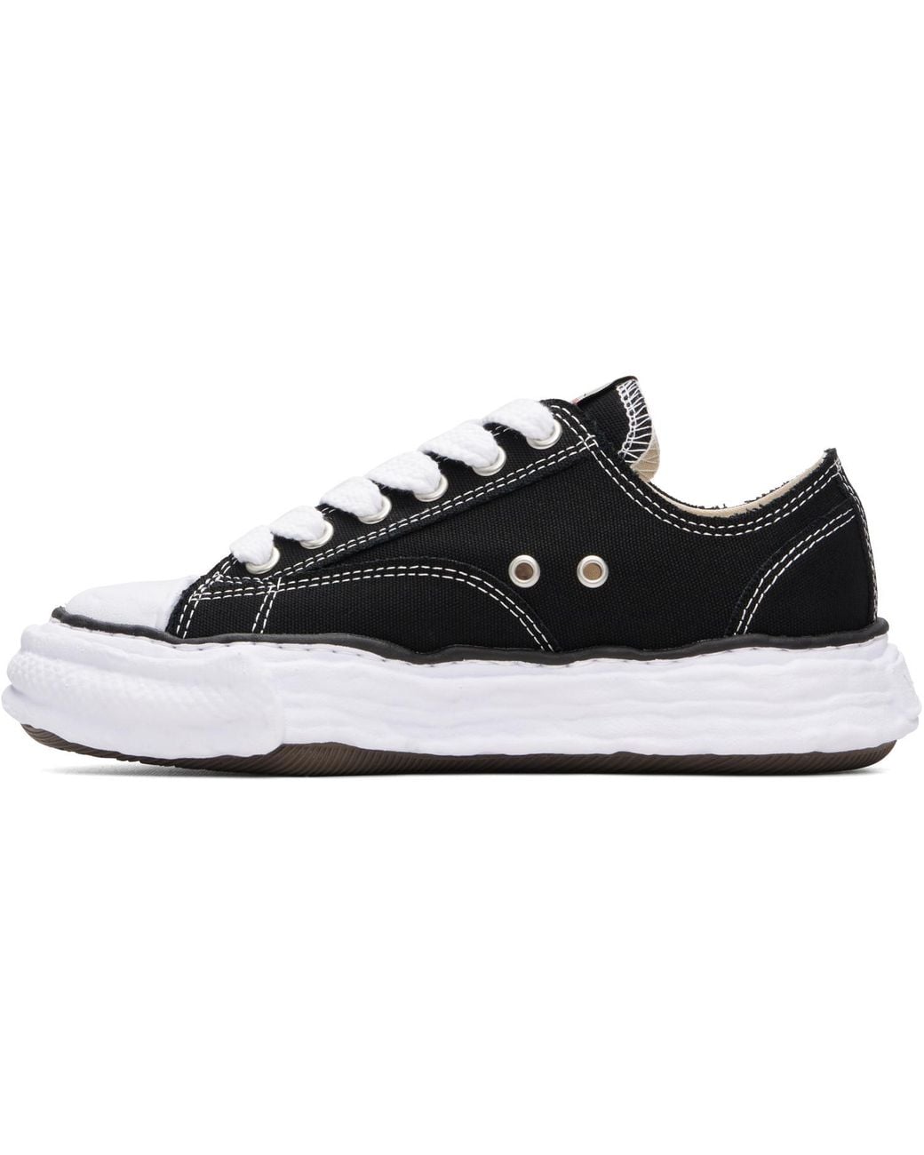 Maison Mihara Yasuhiro Black Peterson Og Sole Canvas Low-Top Sneakers for men