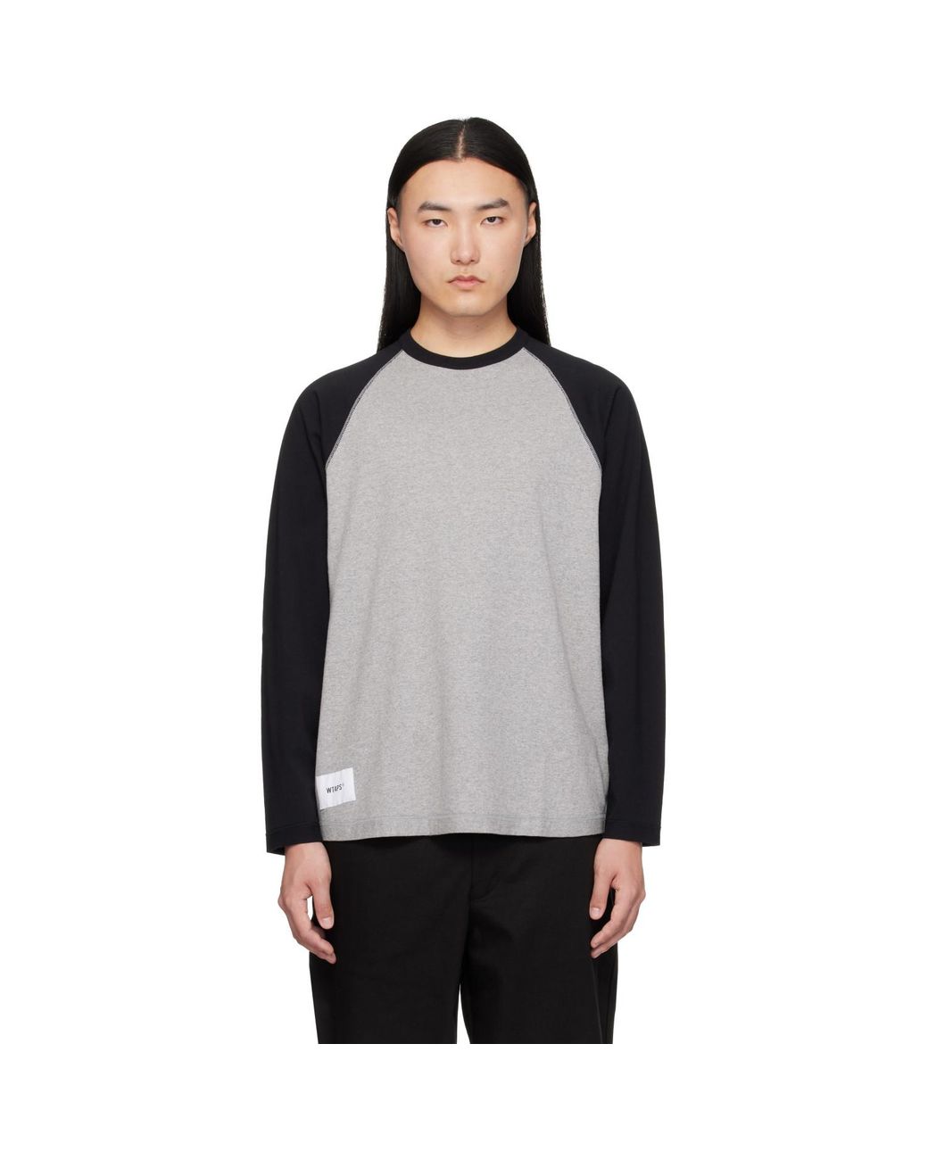 (w)taps Black Ian Long Sleeve T-Shirt for men