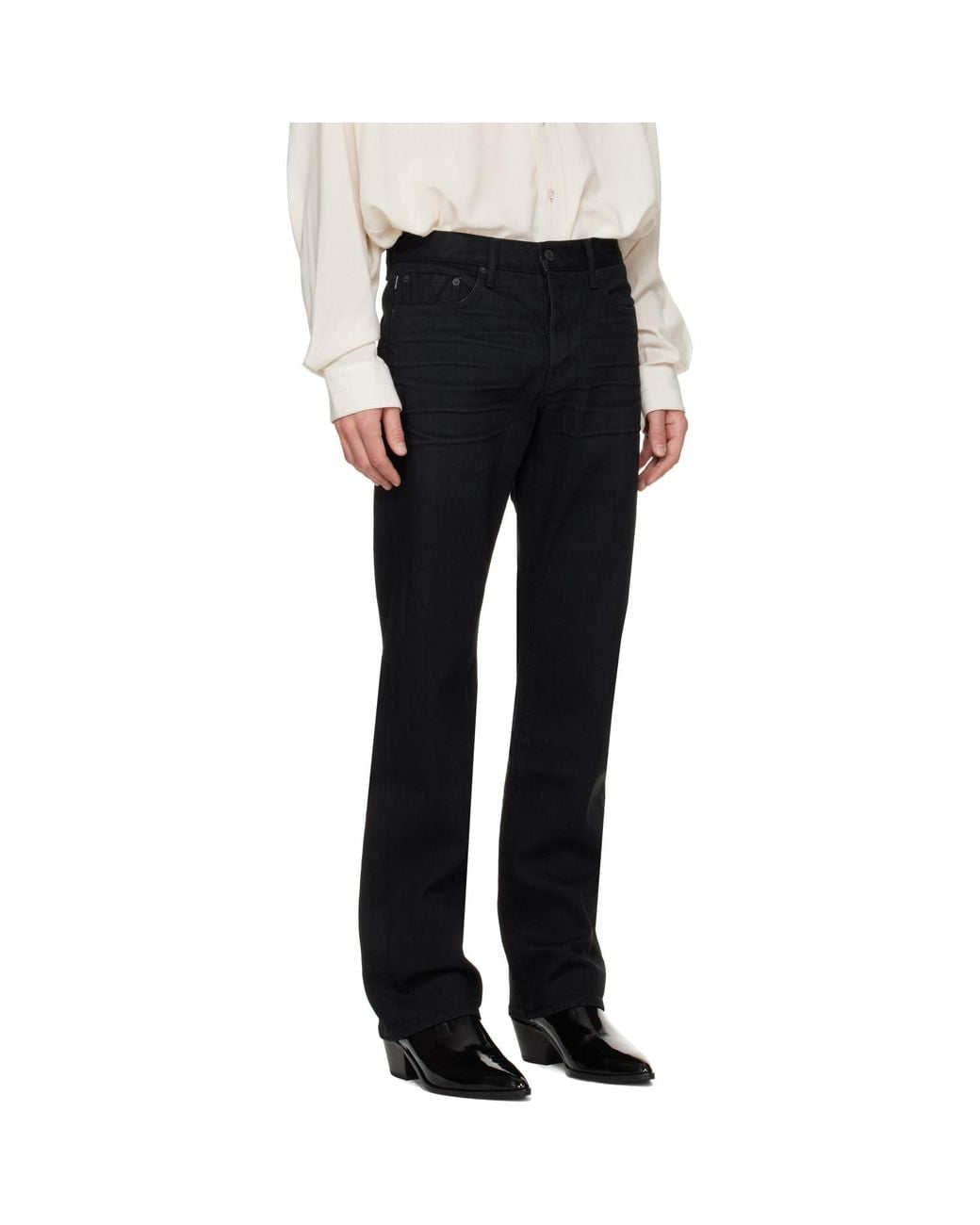 Tom Ford Black 50's Straight Fit Jeans for men