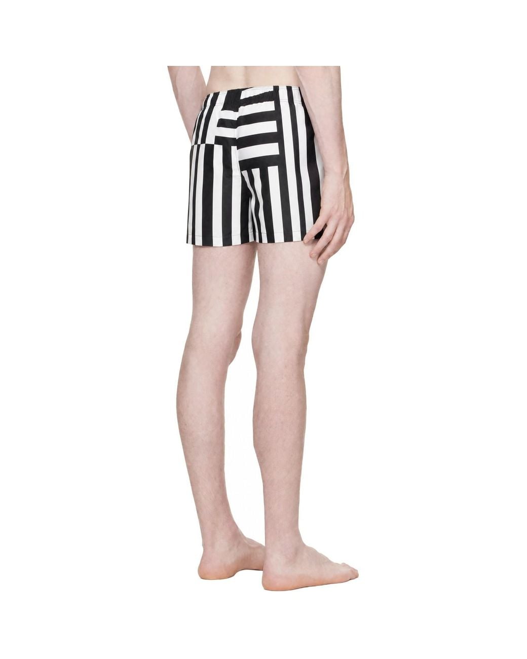 Versace Black Printed Swim Shorts for men