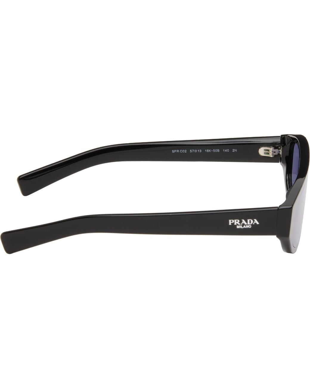 Prada Black Rectangular Sunglasses