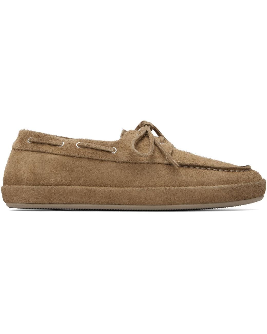 Marsèll Brown Scatopelle Suede Boat Shoes for men