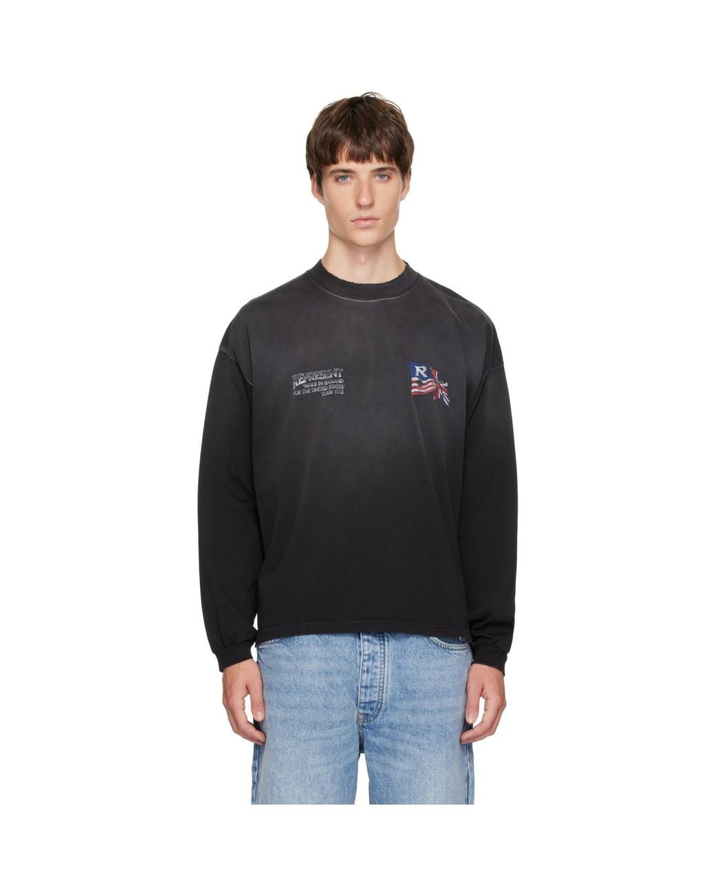 Represent Black Eagle Long Sleeve T-Shirt for men