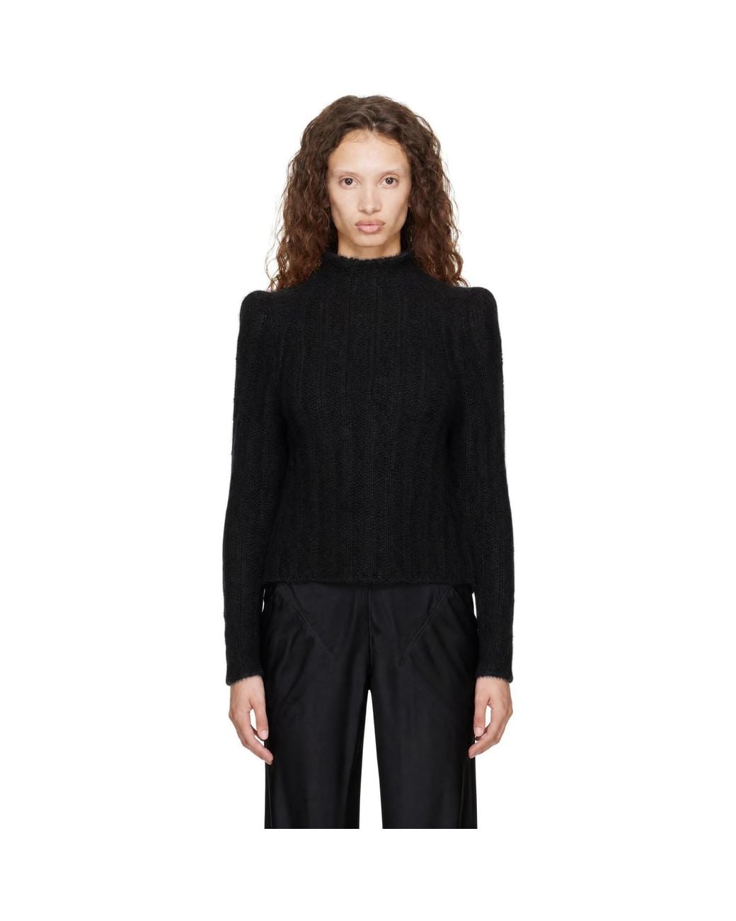 Rick Owens Black Tower Cropped Con Sweater