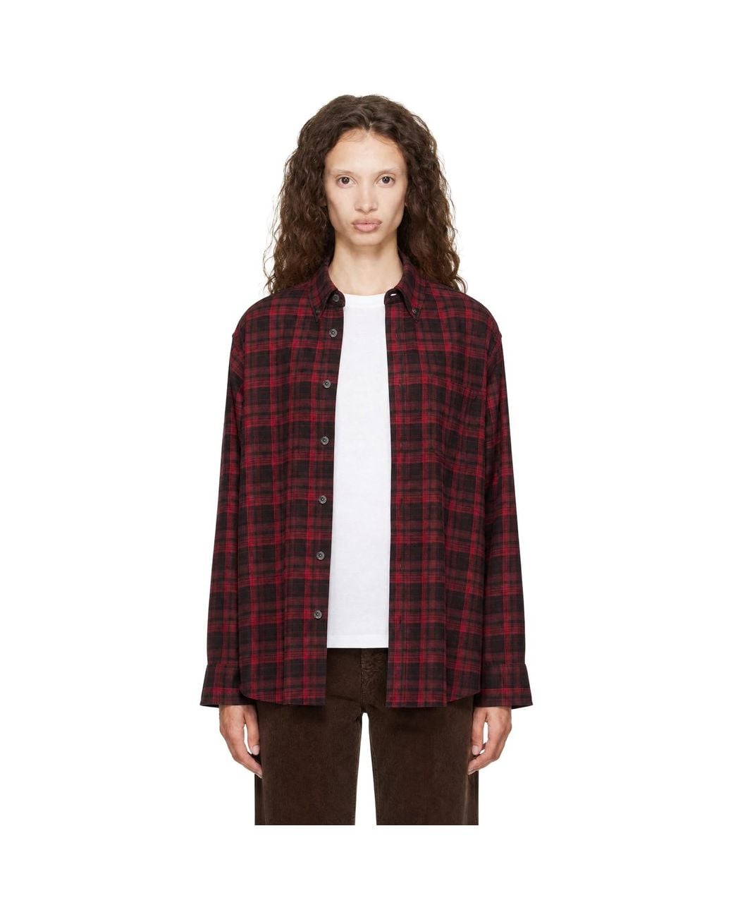 DUNST Red Checked Flannel Bd Shirt