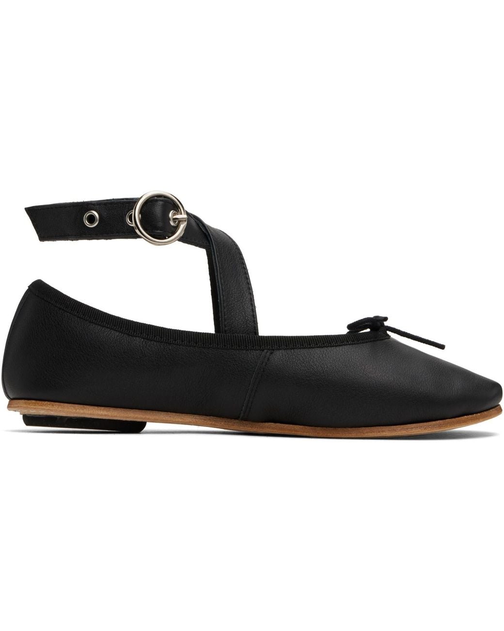 Repetto Black Sophia Belt Ballerina Flats