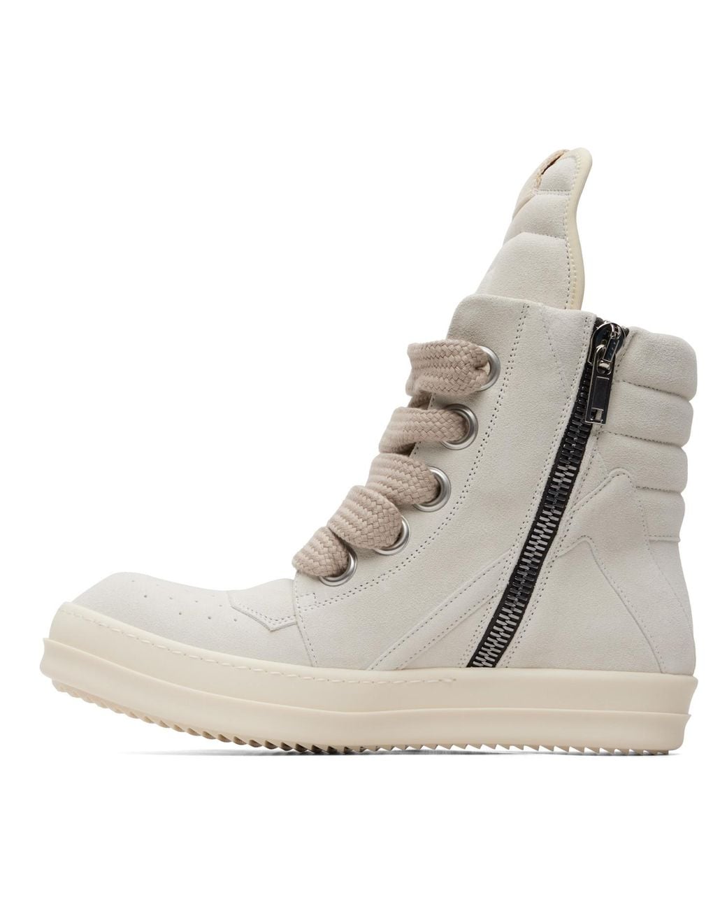 Rick Owens Natural Off- Tower Jumbolace Geobasket Sneakers for men