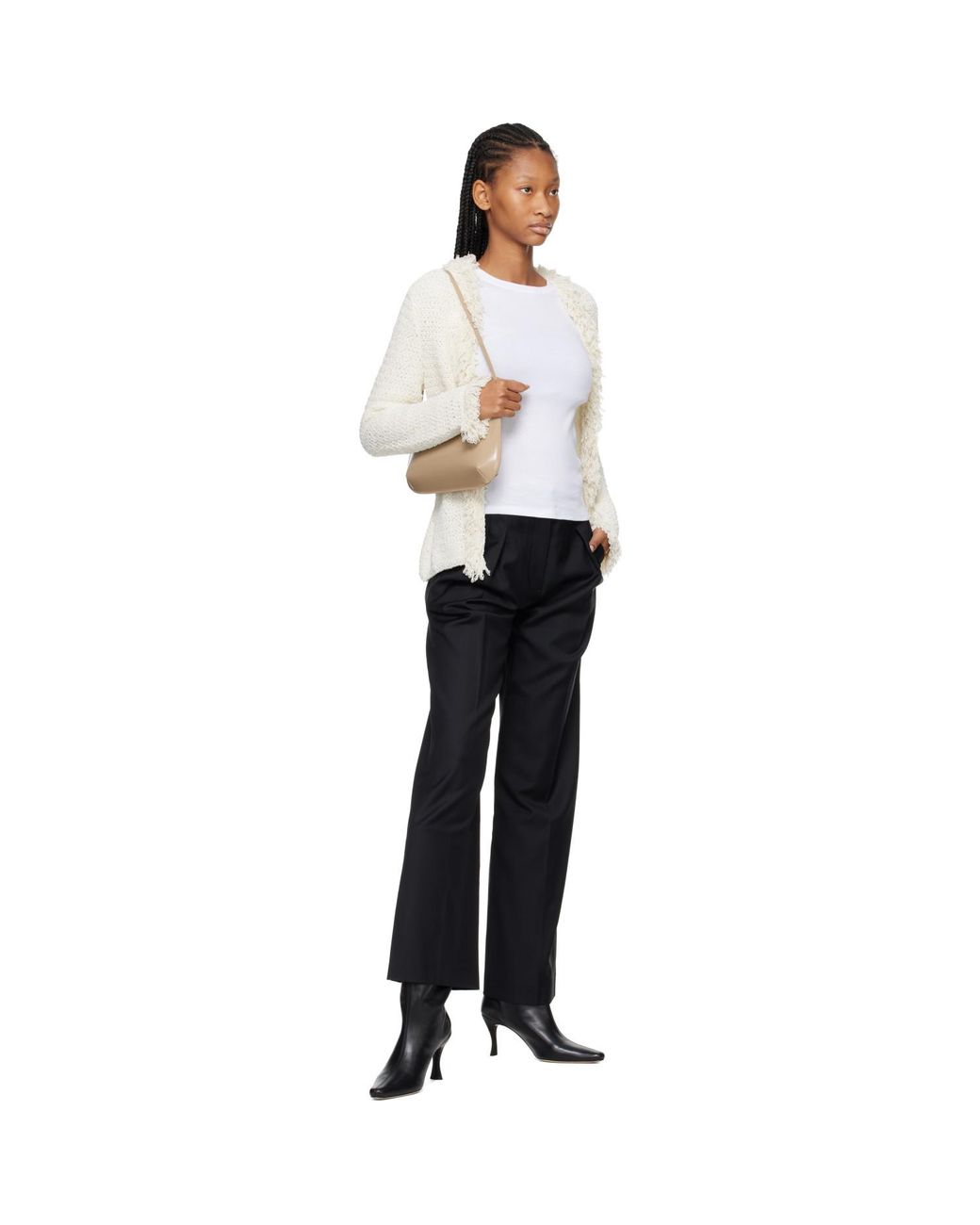 Loulou de Saison Black Sbiru Virgin Wool Pleated Trousers