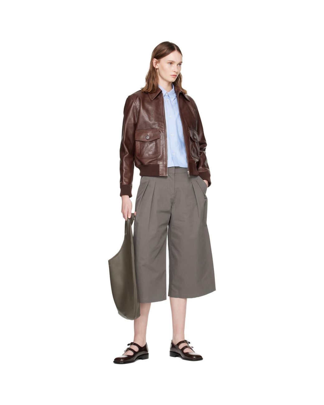 A.P.C. Brown Gael Leather Jacket