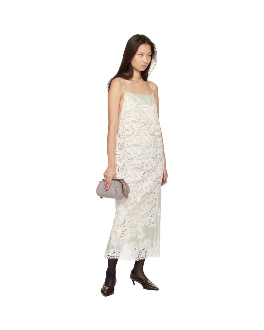 Khaite White Nevis Maxi Dress