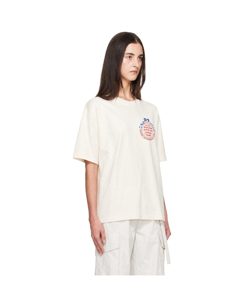 Rhude White Off- Automobile Club T-Shirt