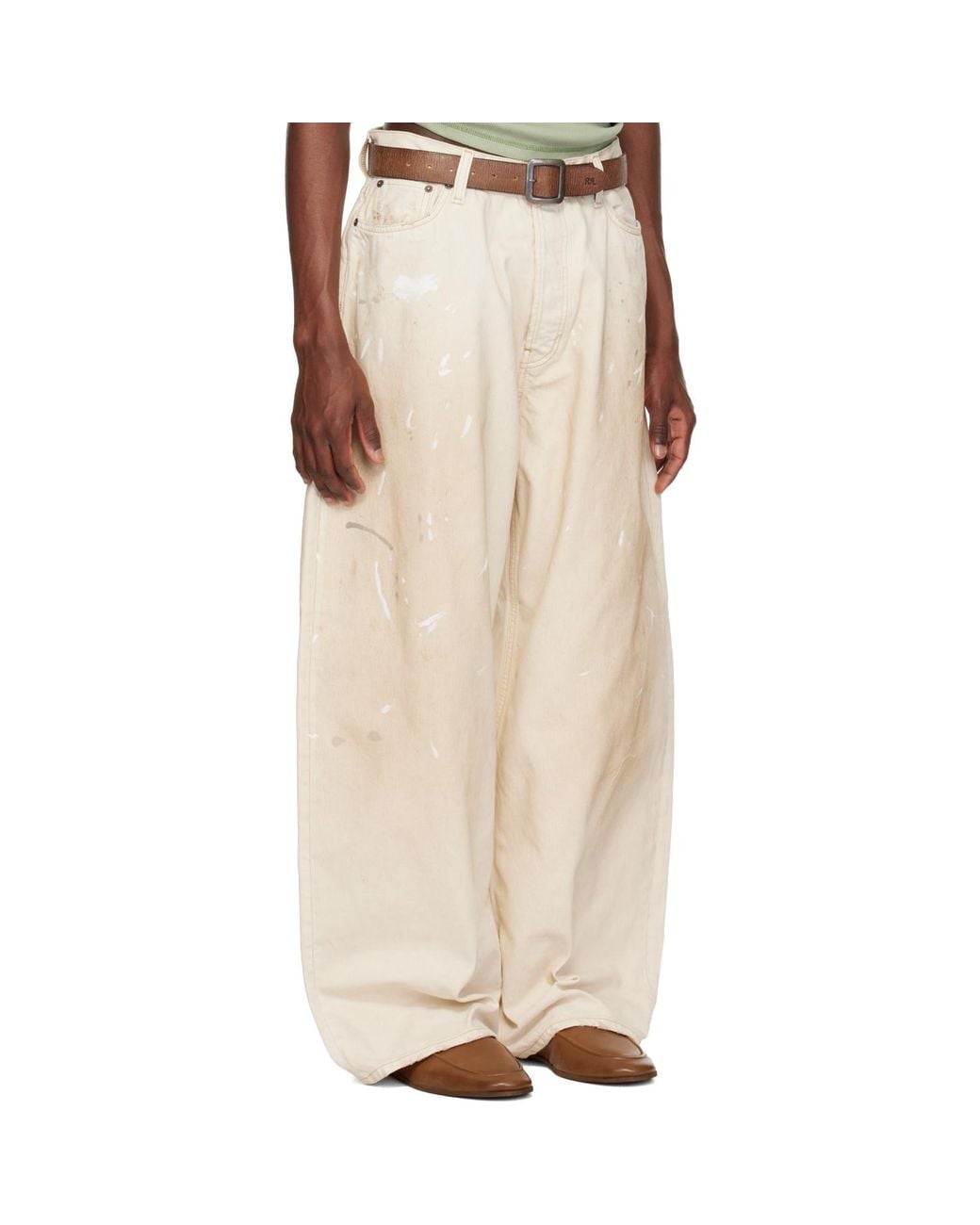 Acne Natural Off- Loose Fit 2023 Jeans for men