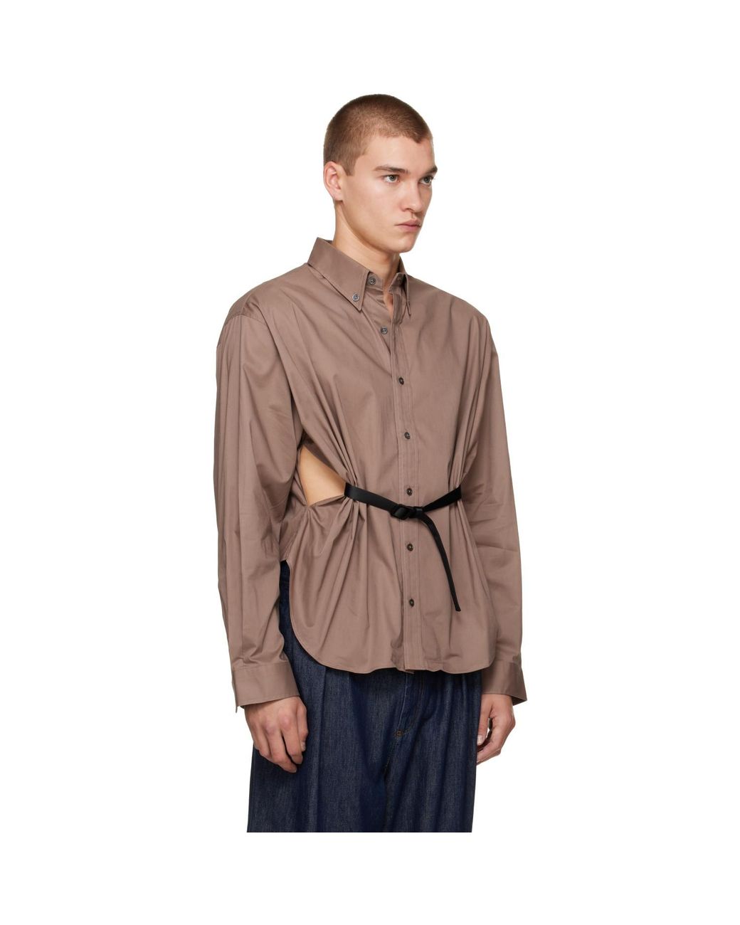 VAQUERA Brown Belted Shirt for men