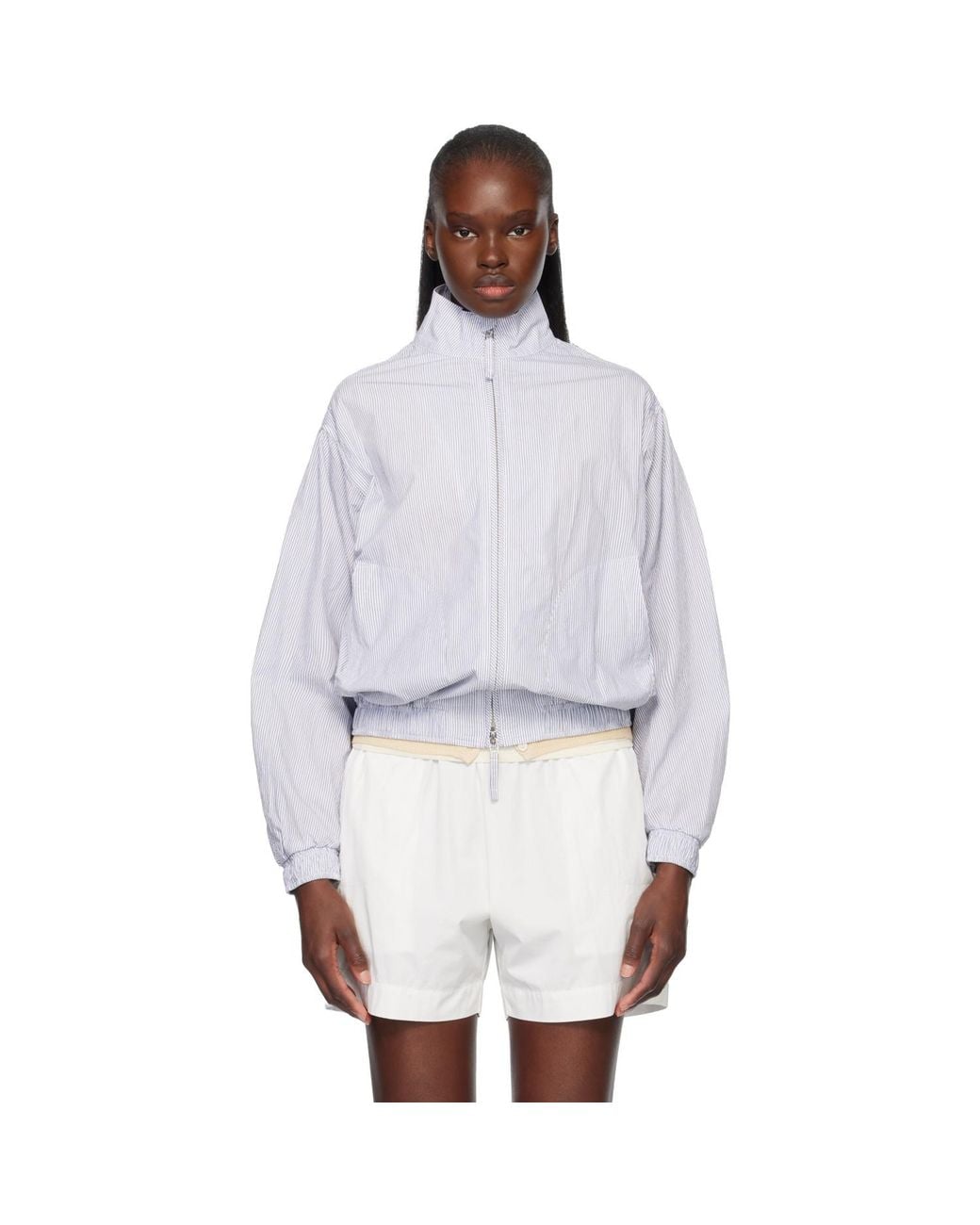 NOTHING WRITTEN White Panny Harrington Jacket