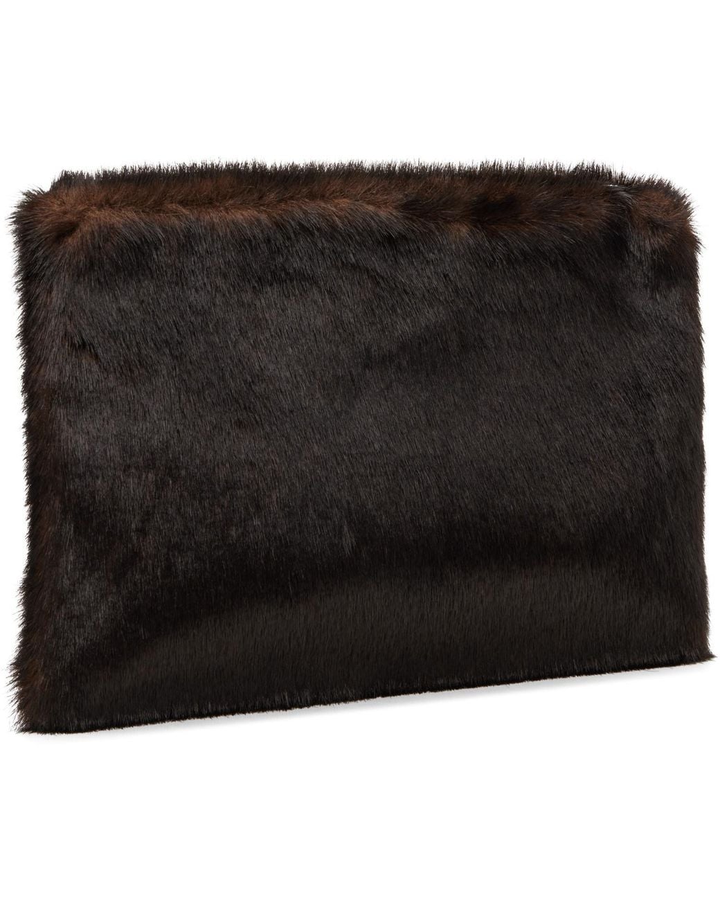 Loulou de Saison Black Flint Faux-Fur Pouch
