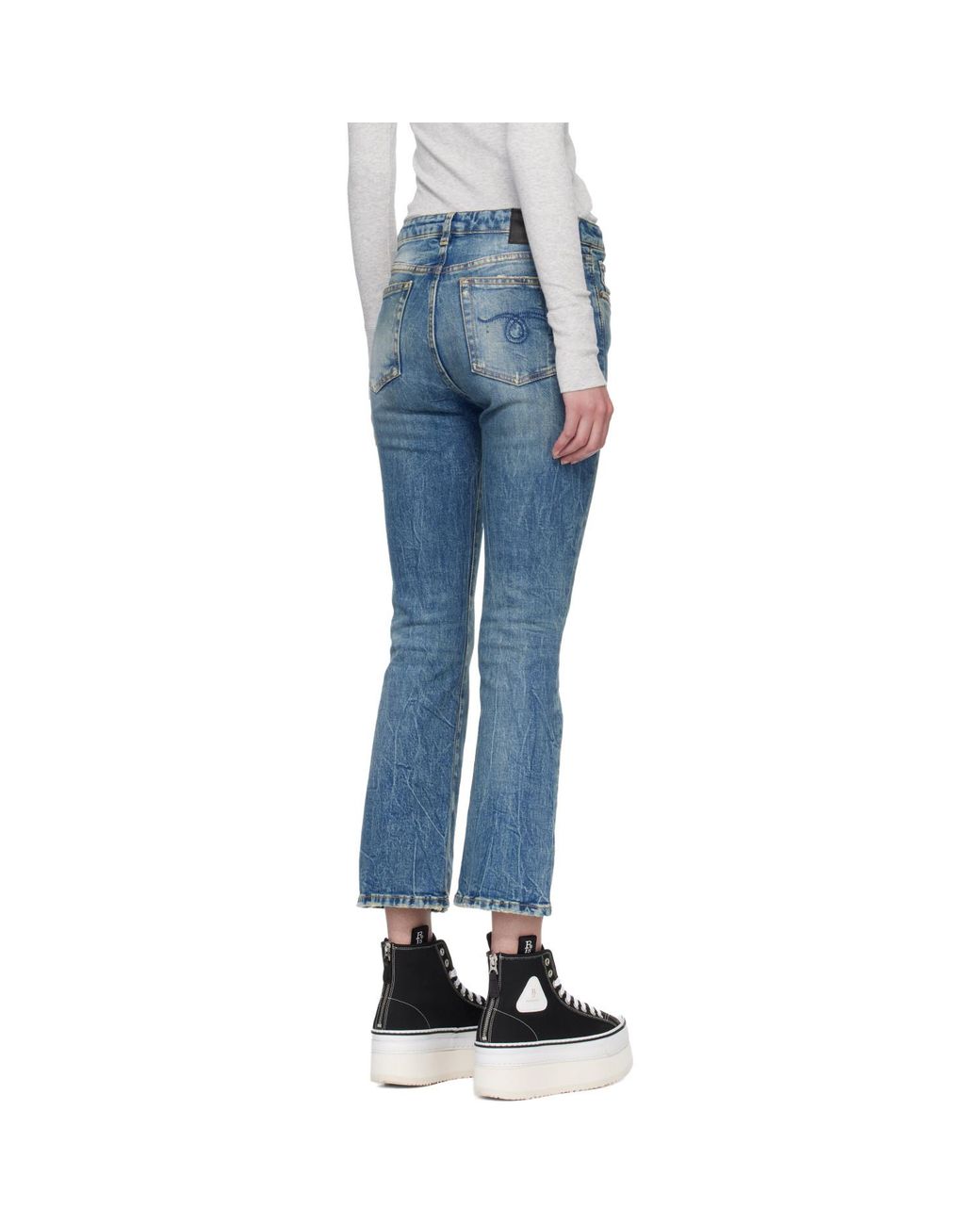 R13 Blue Kick Fit Jeans