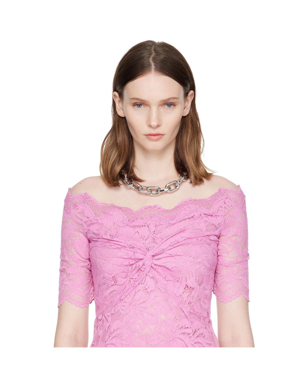 Rabanne Metallic Xl Link Necklace