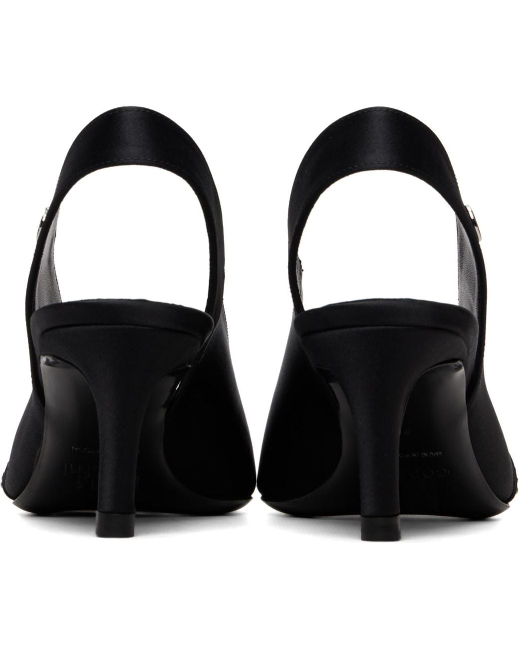 Coperni Black Bicolor Slingbacks Stiletto Heels