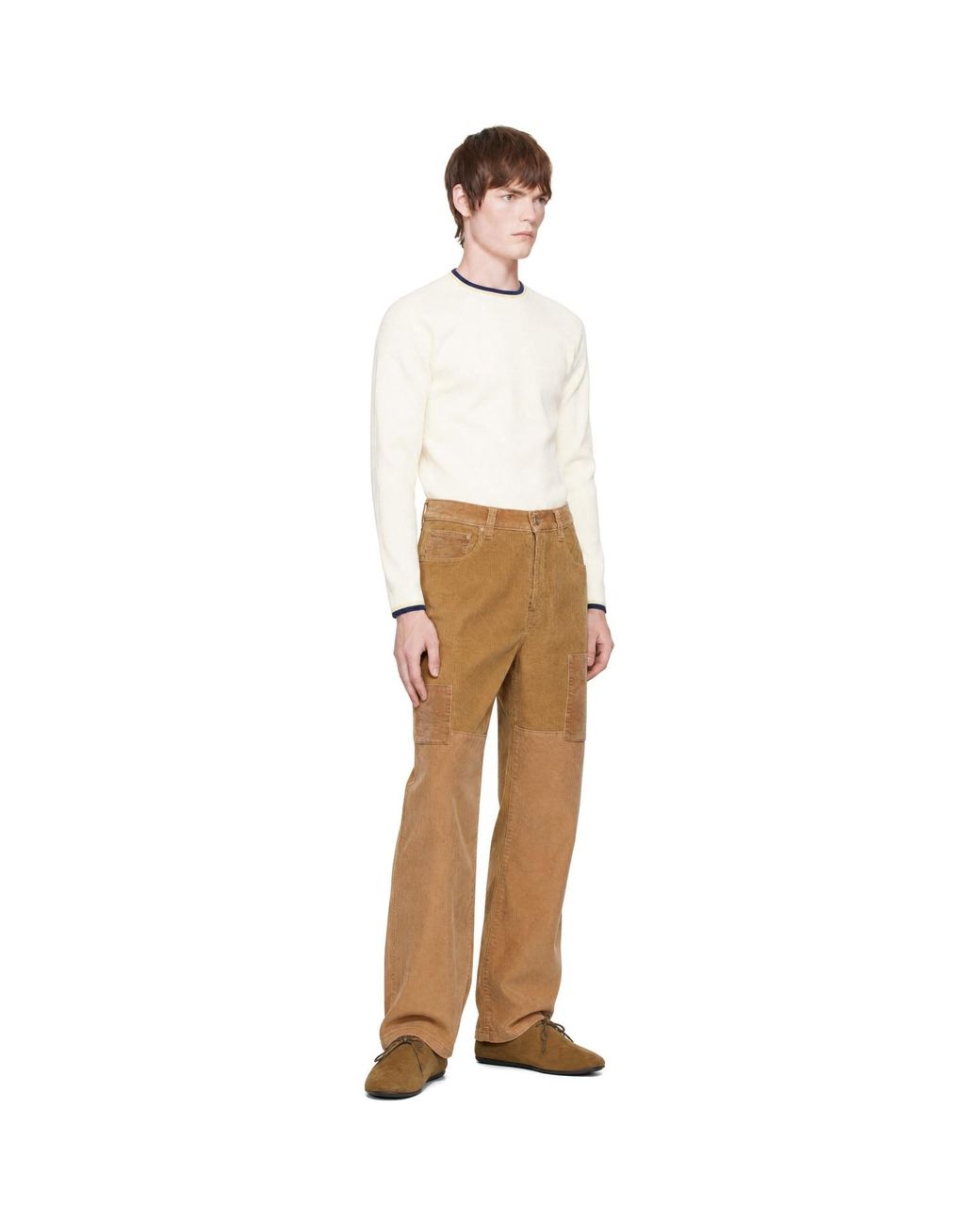Wales Bonner Natural Sissoo Studded Trousers for men