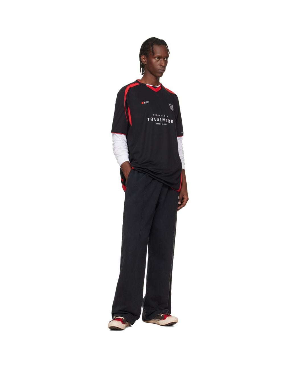 Vetements Black Cut Sweatpants for men