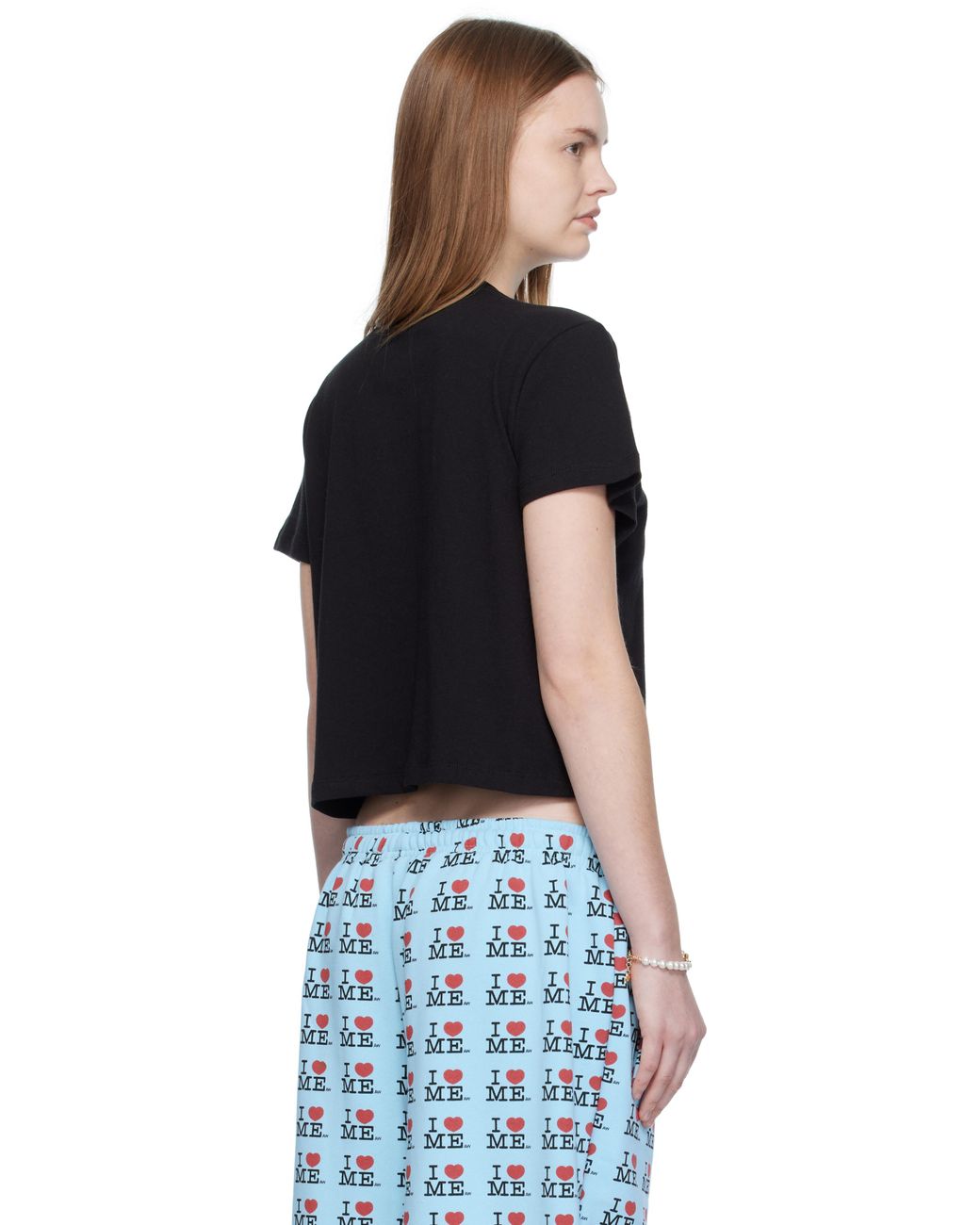 Ashley Williams Cropped T-Shirt in Black | Lyst UK