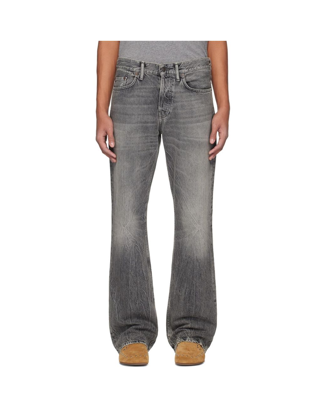 Acne Black 2010M Regular Fit Jeans for men