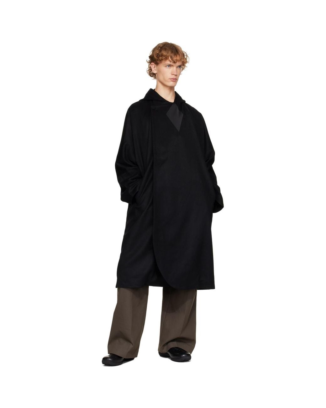 Kiko Kostadinov Black Munno Hooded Coat for men