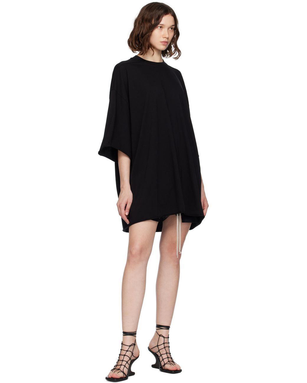 Rick Owens Concordians Fog Boxers Leather Shorts in Black | Lyst