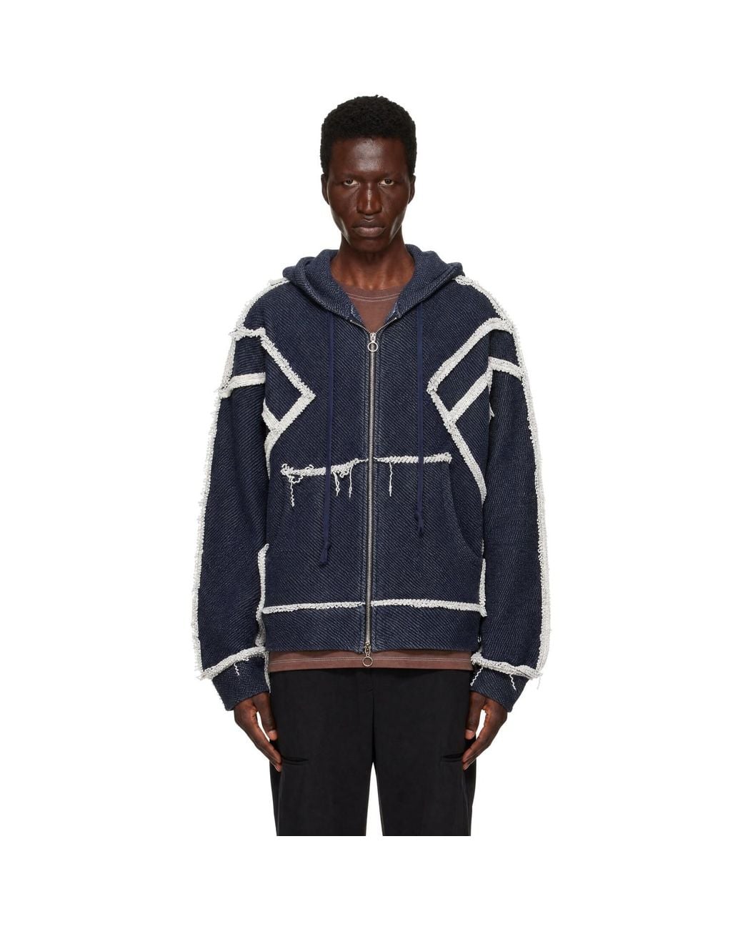 Edward Cuming Blue Flex Hoodie for men