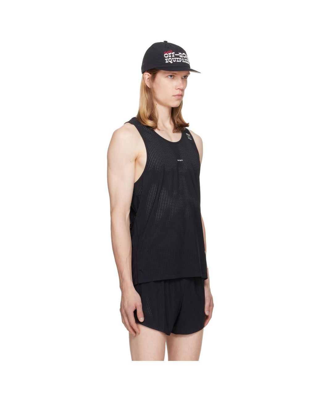 Satisfy Black Space‑O Singlet Tank Top for men