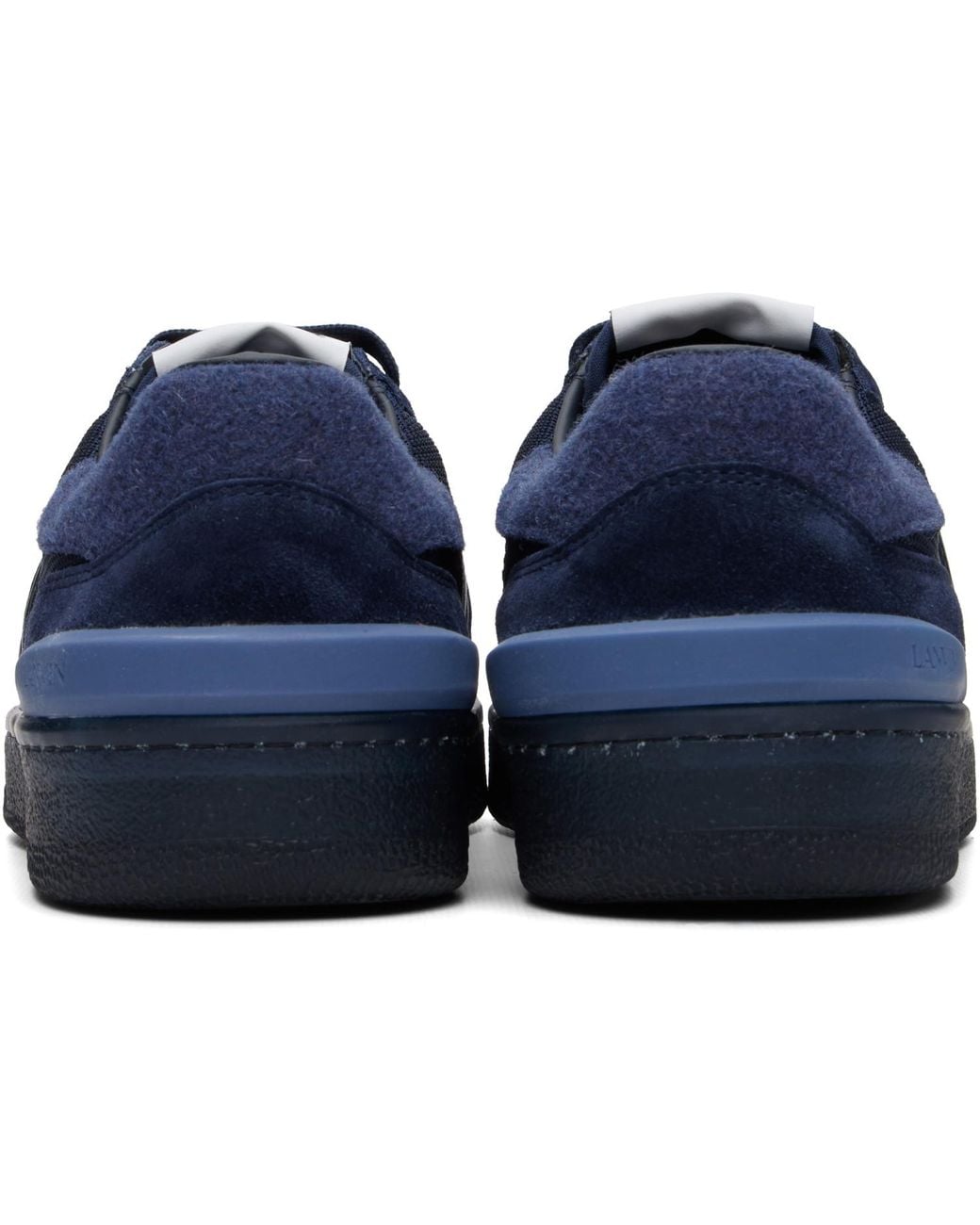 Lanvin Blue Clay Felt Sneakers for men