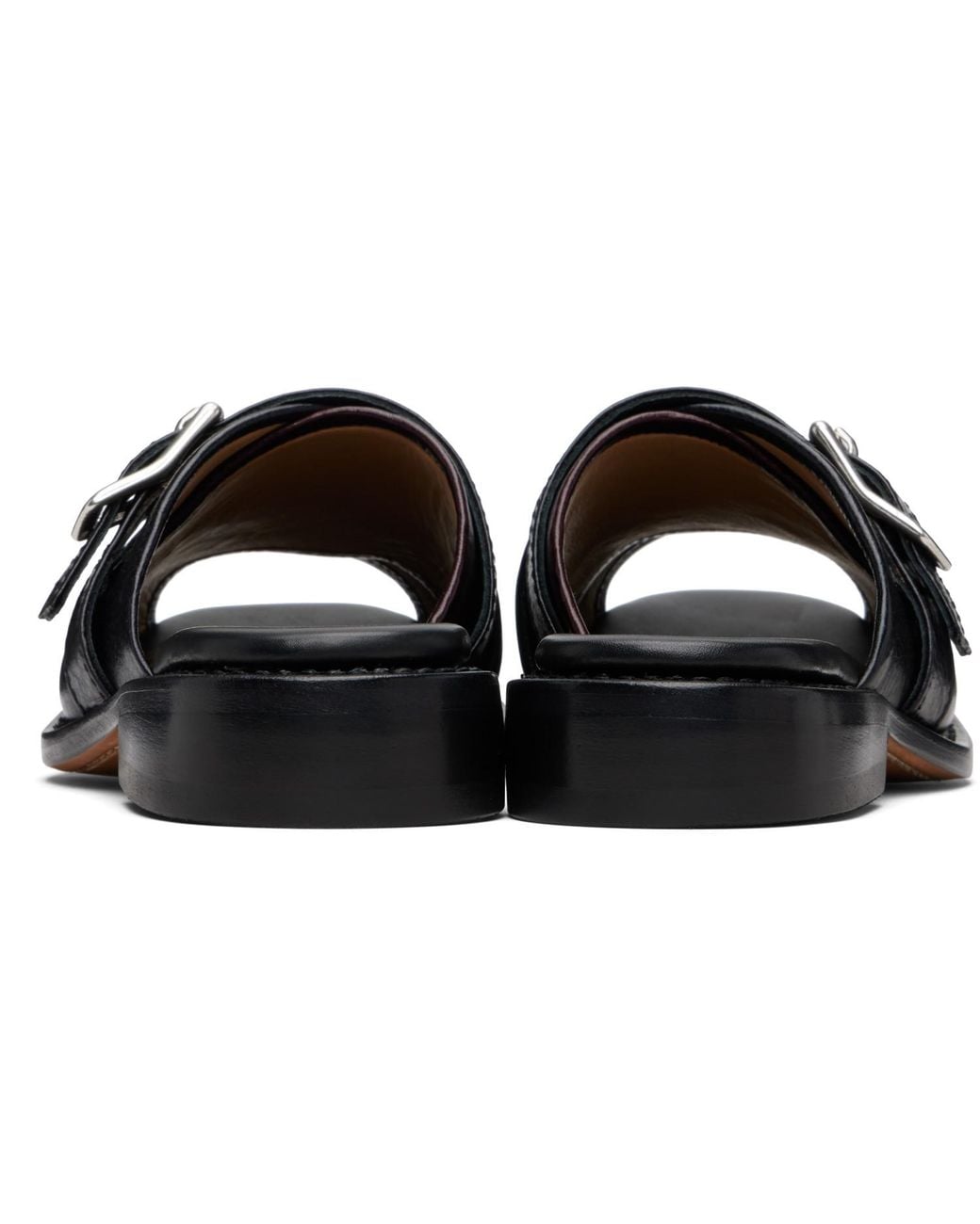 Our Legacy Black Burgundy Ginza Sandals for men