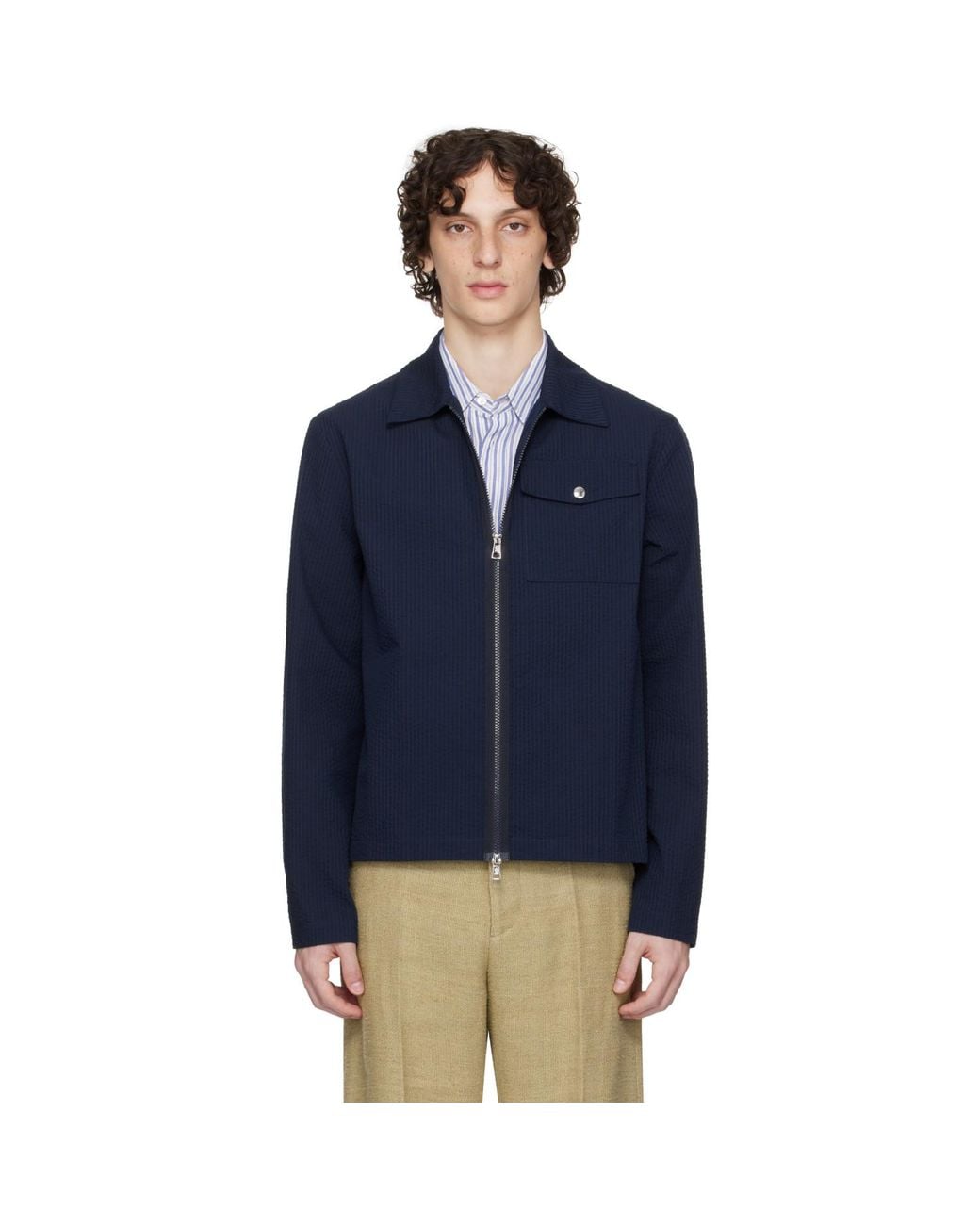 Moncler Blue Archivio Creativo Jacket for men