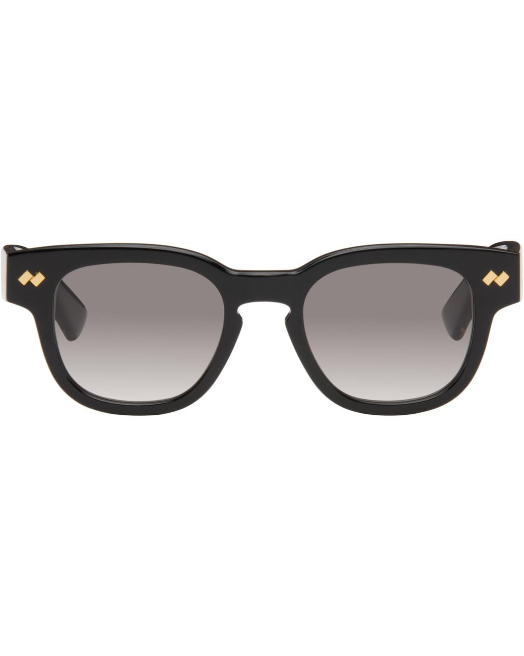 Bottega Veneta Black Intrecciato Panthos Sunglasses for men