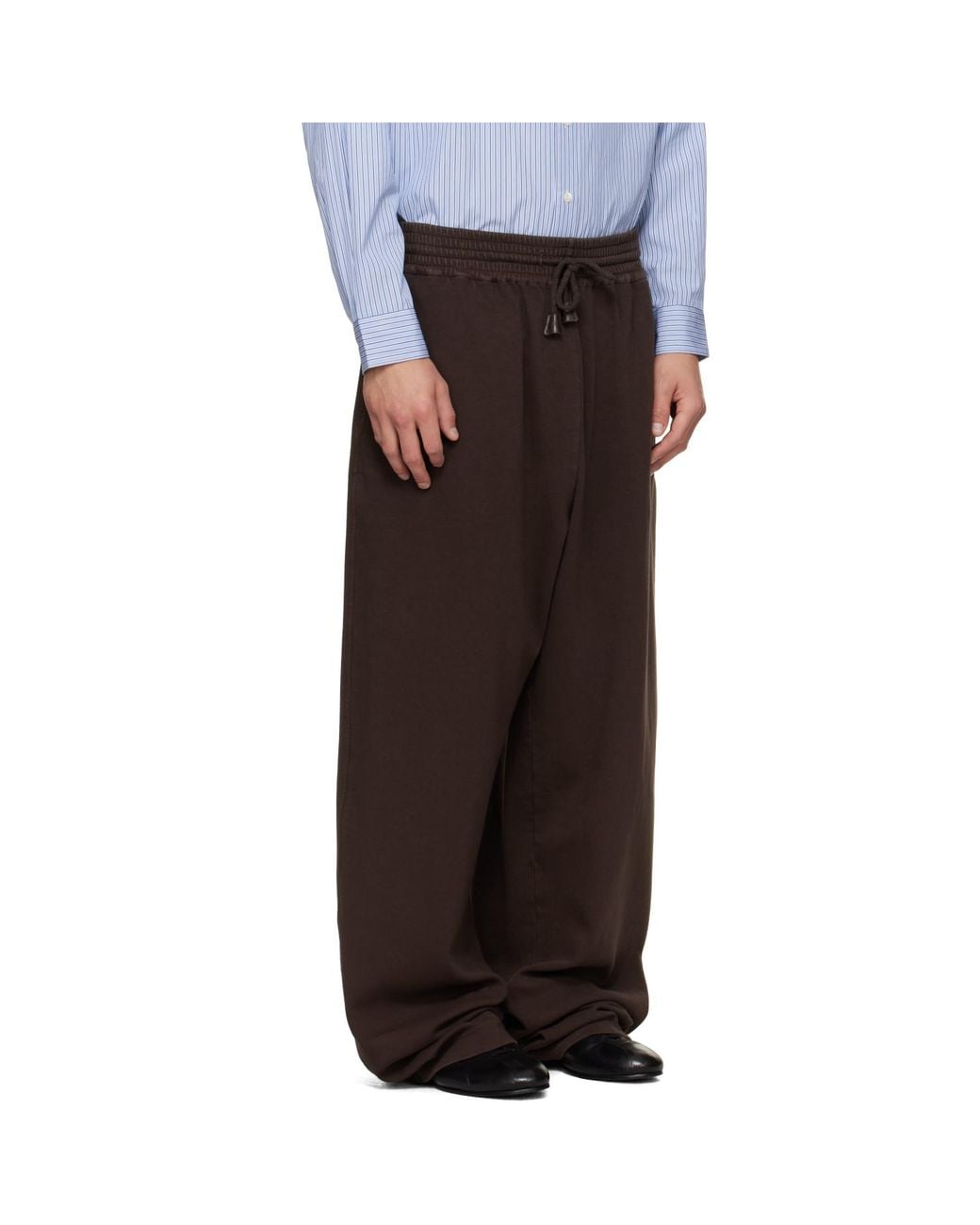 Hed Mayner Black Embroidered Sweatpants for men