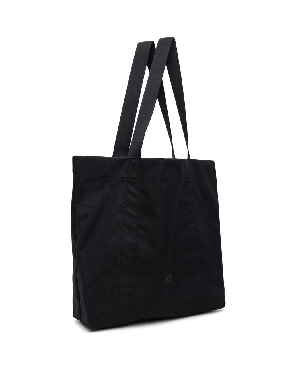 Y-3 Black Bonded-Logo Tote for men