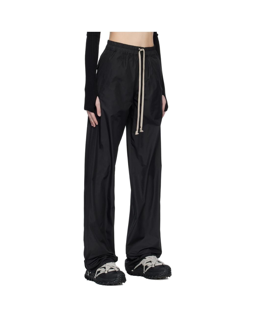 Rick Owens Black Moncler + Drawstring Sweatpants