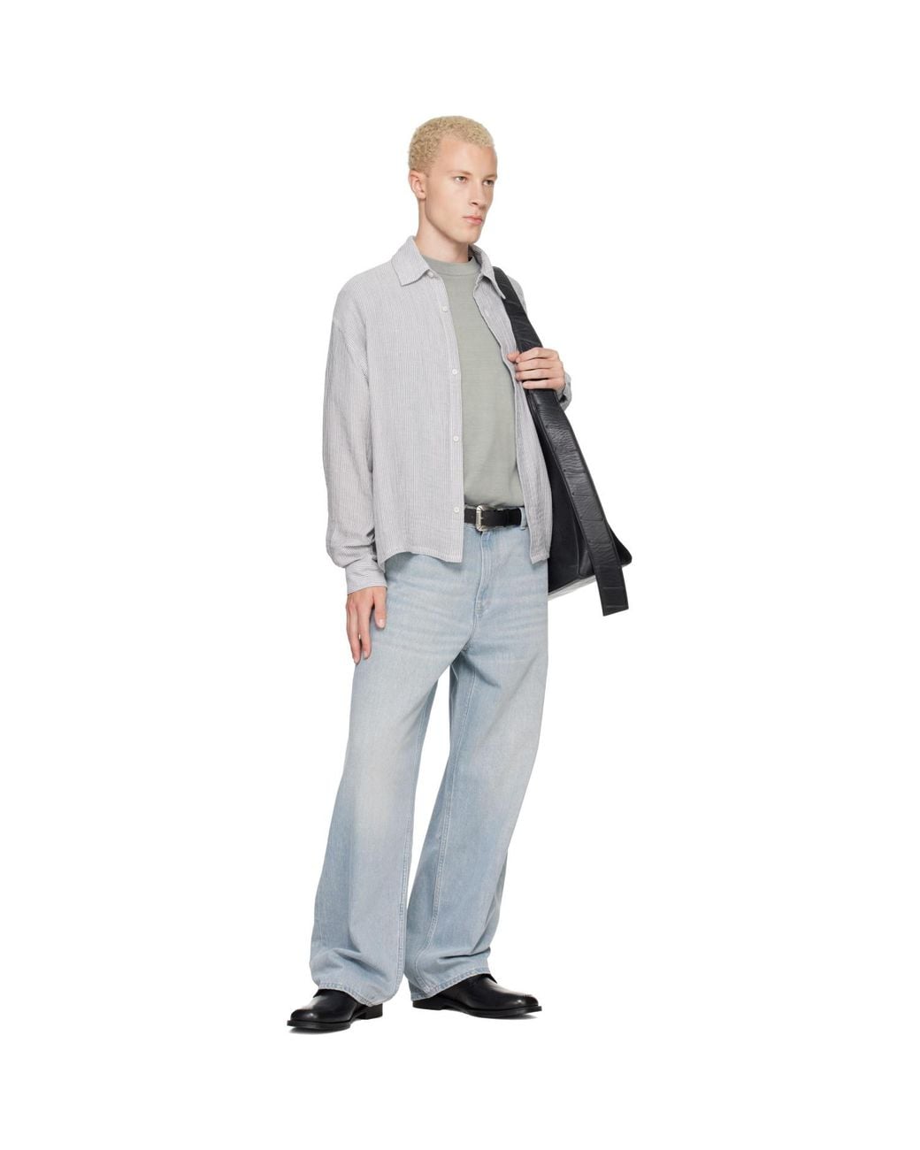Won Hundred Gray Maza Shirt for men