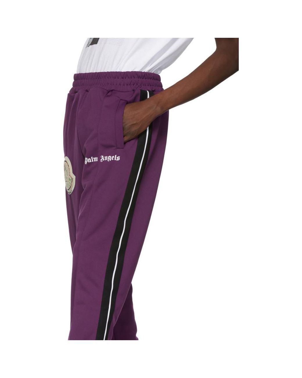 Moncler Genius Leather 8 Moncler Palm Angels Purple Logo Patch Lounge Pants  for Men | Lyst
