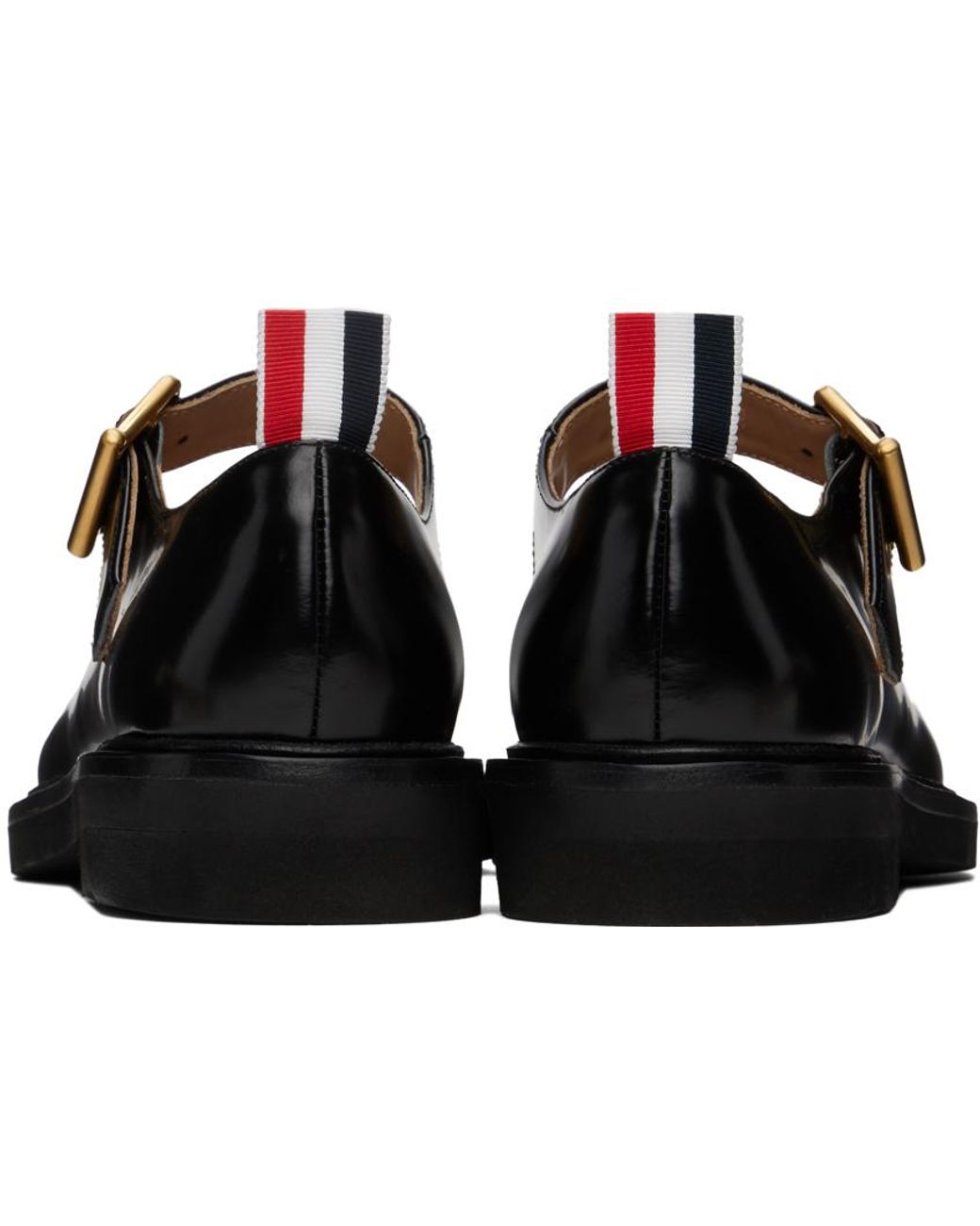 Thom Browne｜FLAT SHOES/LOAFERS (SINGLE STRAP THOM JOHN Thom Browne Micro Sole Thom John Loafers in Black | Lyst