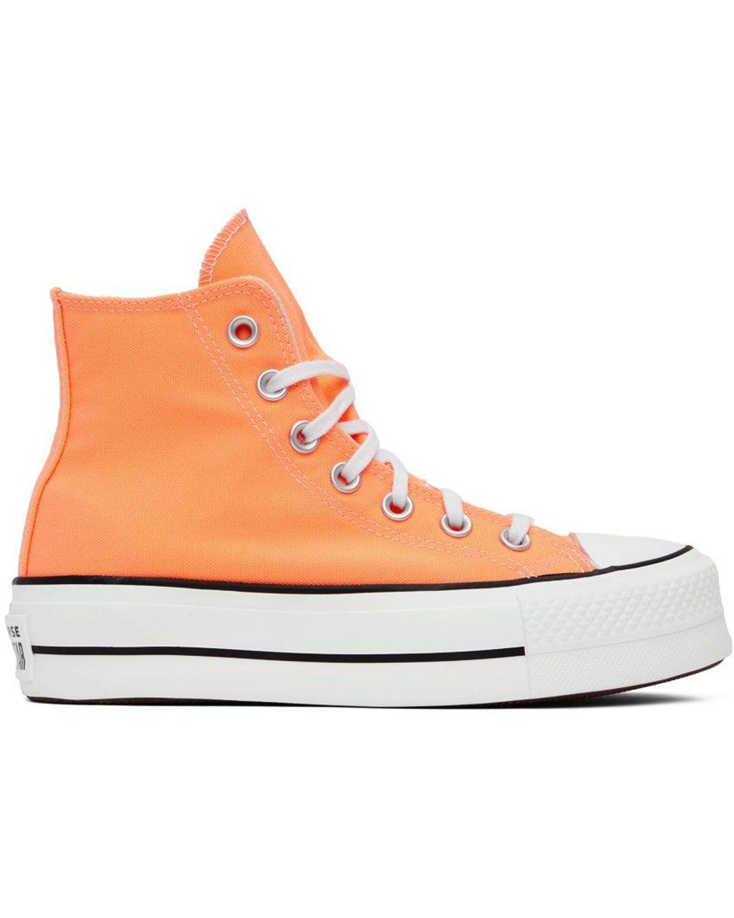 Converse Orange Chuck Taylor All Star Lift Platform Sneakers in Black | Lyst