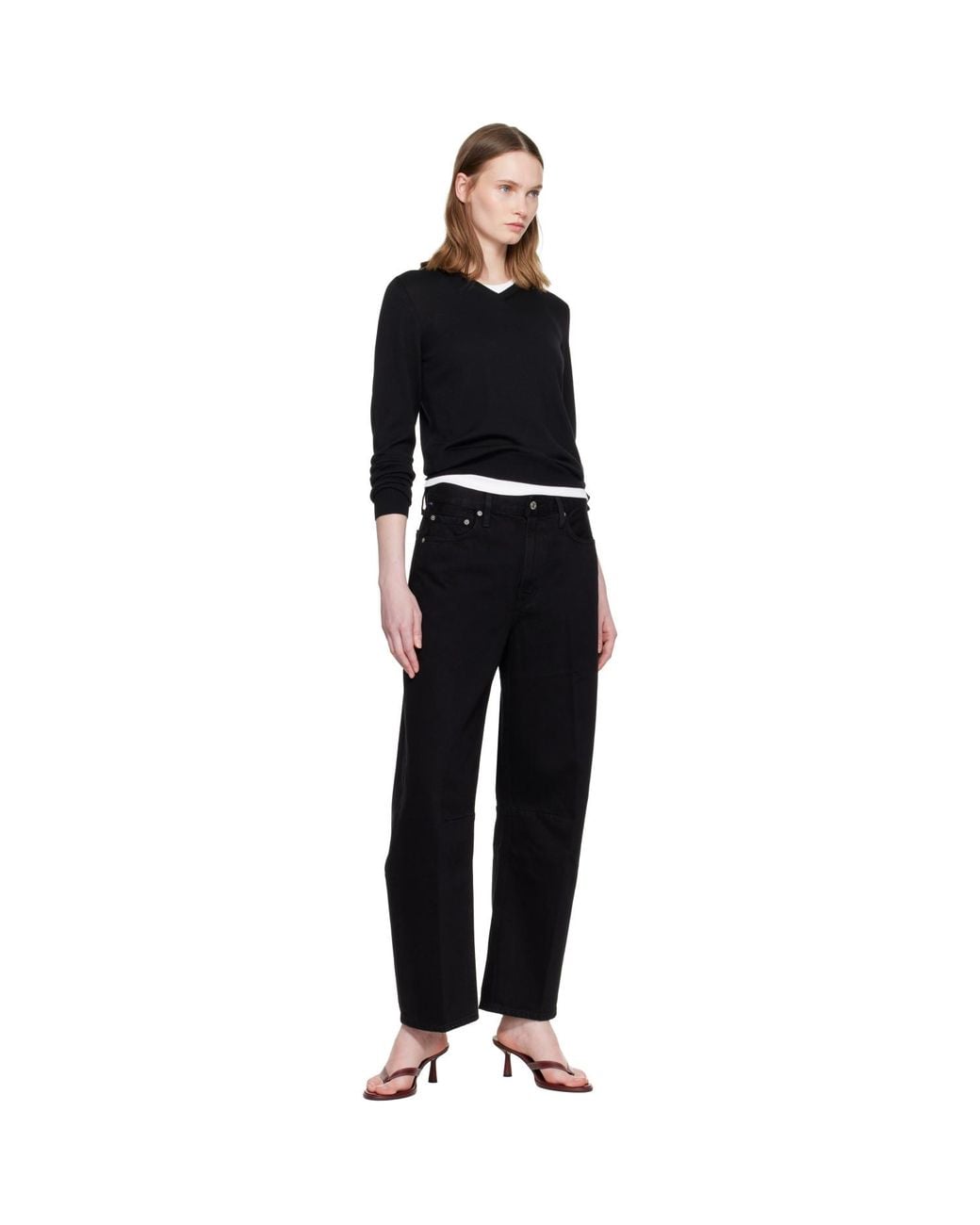 Citizens of Humanity Black Miro Long Relaxed Jeans