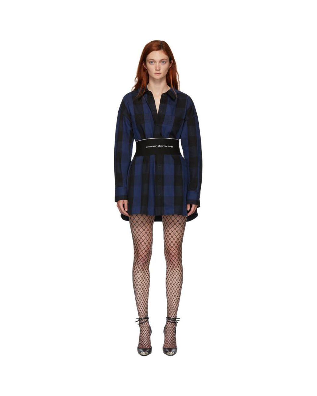 Alexander Wang Cotton Black Plaid Shirt 