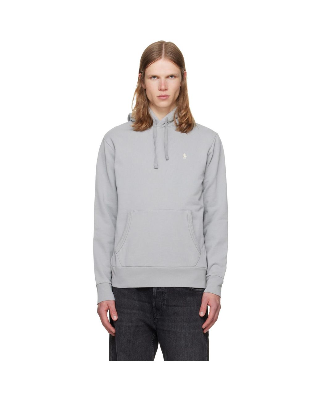 Polo Ralph Lauren Gray Loopback Terry Hoodie for men