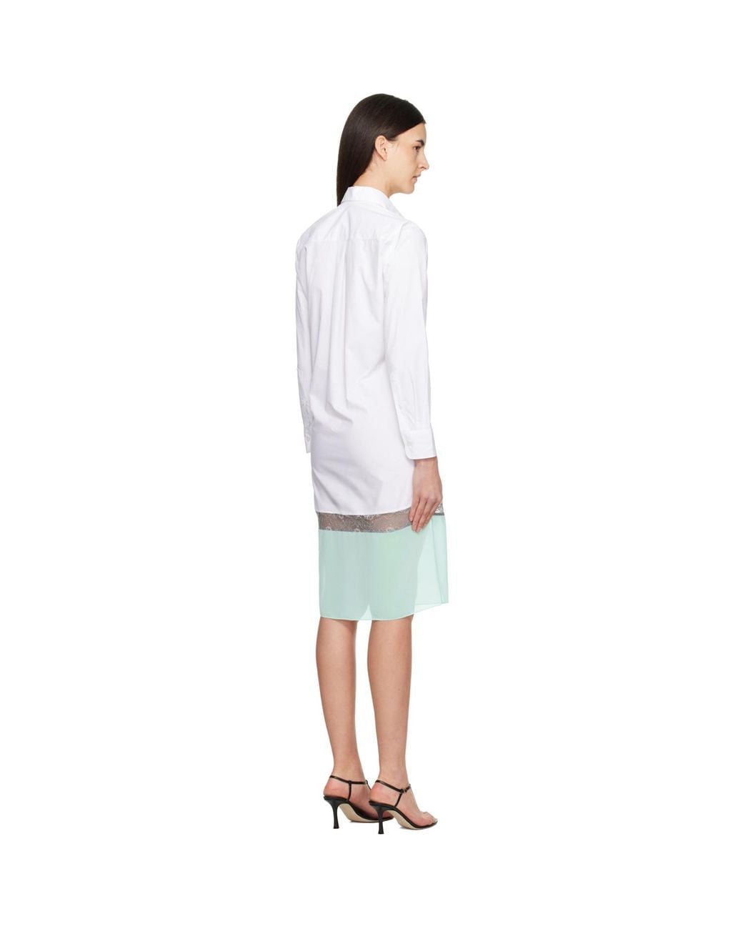Coperni Black Multi Layer Shirt Midi Dress