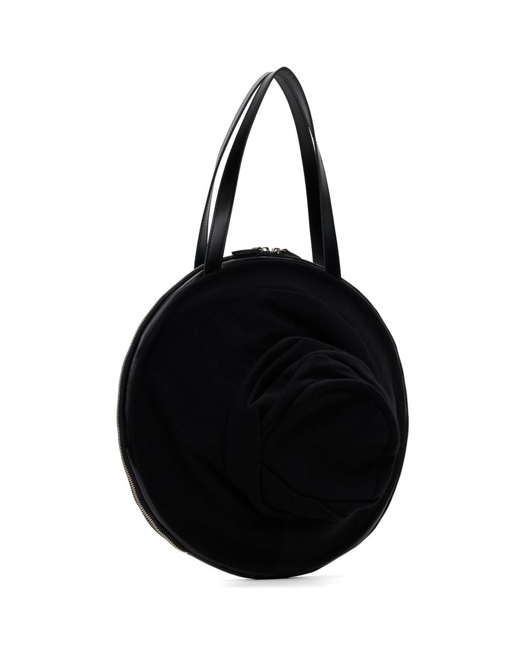 Junya Watanabe Black Smooth Woolleather Bag