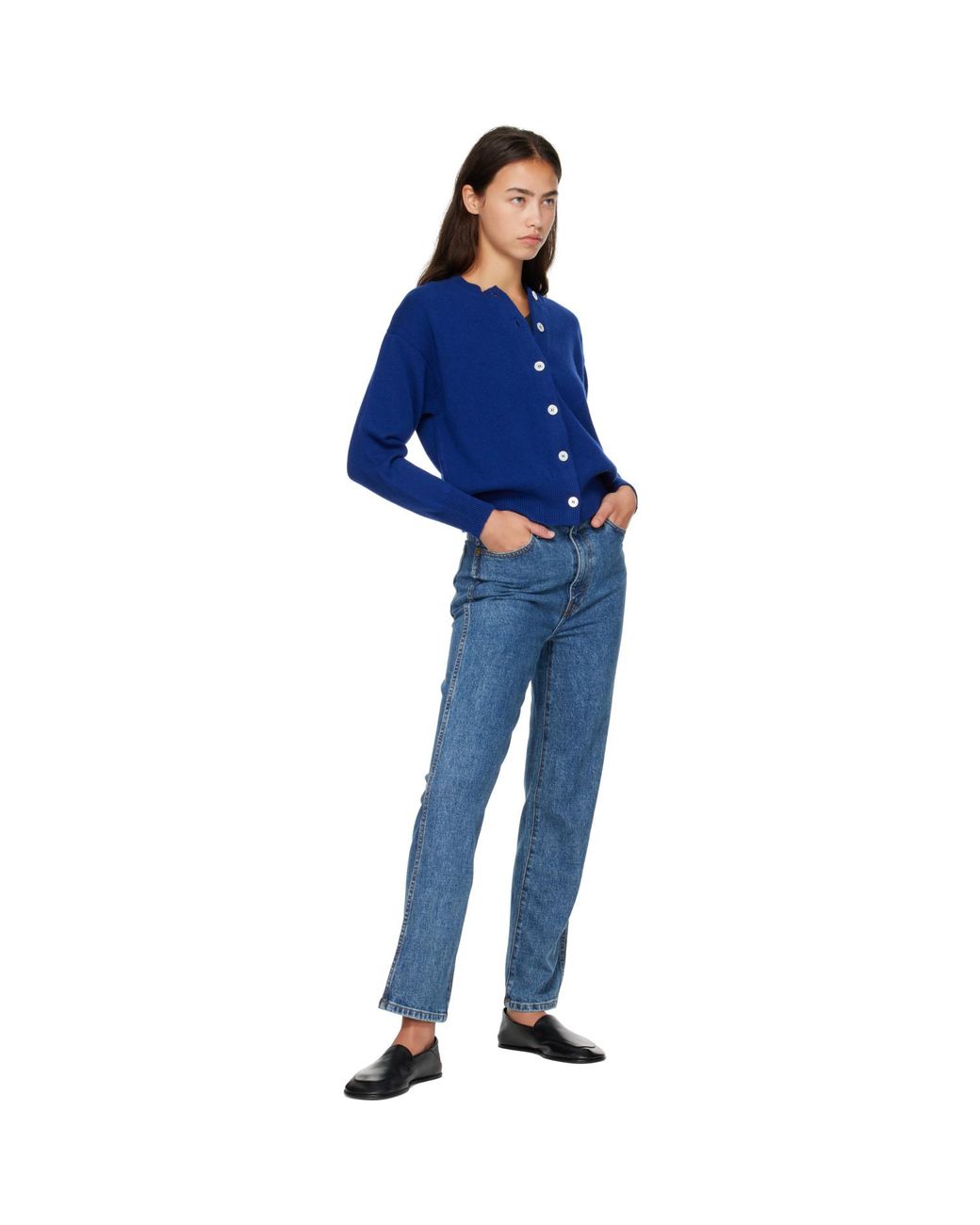 &Daughter Blue Ada Crewneck Cardigan